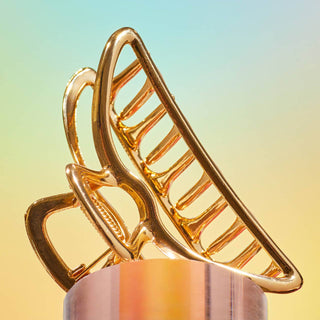 Open Shape Claw Clip - Gold - The Red Thread Boutique