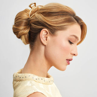 Open Shape Claw Clip - Gold - The Red Thread Boutique