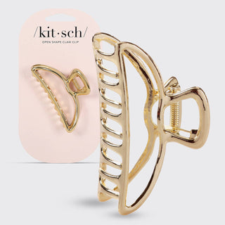 Open Shape Claw Clip - Gold - The Red Thread Boutique