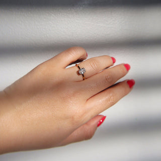 Oval Solitaire Ring | Zirconia Ring: 7 - The Red Thread Boutique