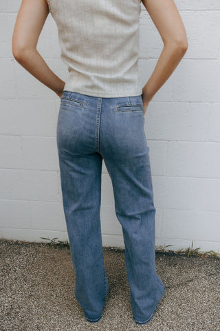 Patch Pocket Wide Leg Flare - The Red Thread Boutique