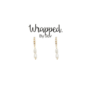 Pearl Duo Huggies - The Red Thread Boutique