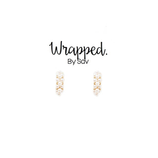 Pearl Half Huggies - The Red Thread Boutique