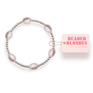 Pearl Poppi Bracelet in Silver: Standard 6.75 inch - The Red Thread Boutique