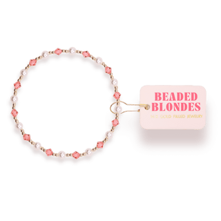 Pink Pearl June Bracelet: Standard 6.75 Inch - The Red Thread Boutique