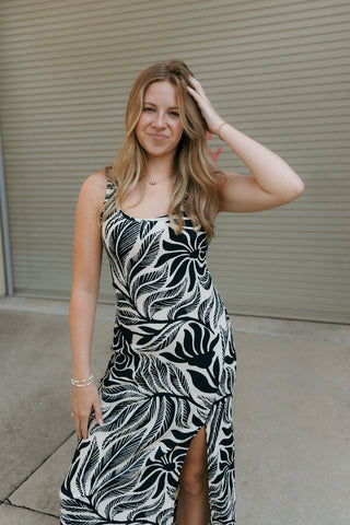 Polanco Isla Leaf Midi Dress by Z Supply *final sale - The Red Thread Boutique