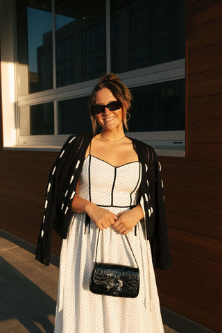 Polka Dot Dress, White *final sale* - The Red Thread Boutique