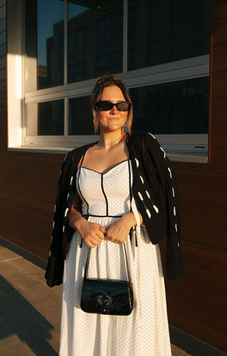 Polka Dot Dress, White *final sale* - The Red Thread Boutique