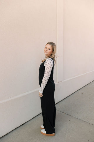 Polka Dot Mesh Turtleneck Top - The Red Thread Boutique