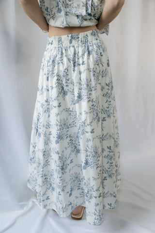 Presley Toile Skirt, Blue - The Red Thread Boutique