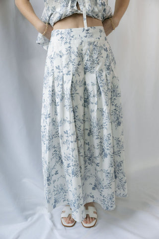 Presley Toile Skirt, Blue - The Red Thread Boutique
