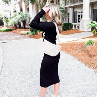 Rachel Raffia Westlyn Bum Bag: Black - The Red Thread Boutique
