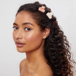 Recycled Plastic Mini Cloud Claw Clips 8pc Set - Rosewood - The Red Thread Boutique