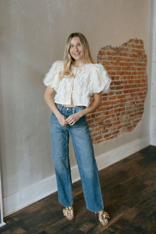 Relaxed Straight, Medium Denim - The Red Thread Boutique