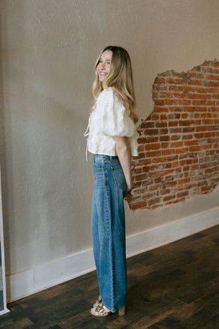 Relaxed Straight, Medium Denim - The Red Thread Boutique