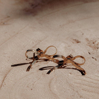 Ribbon bow earrings - The Red Thread Boutique