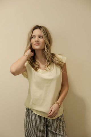 Romy Tee, Bone - The Red Thread Boutique