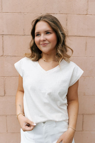 Romy Tee, Pink Oatmeal *final sale* - The Red Thread Boutique