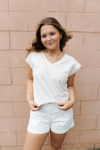 Romy Tee, Pink Oatmeal *final sale* - The Red Thread Boutique