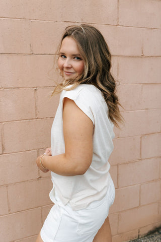 Romy Tee, Pink Oatmeal *final sale* - The Red Thread Boutique