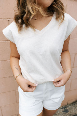 Romy Tee, Pink Oatmeal *final sale* - The Red Thread Boutique