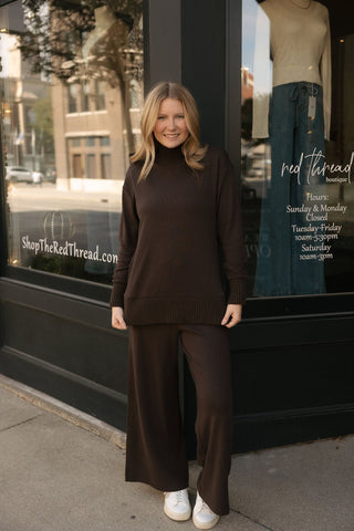 Sable Rib Sweatshirt, Chocolate Cherry by Z Supply *final sale - The Red Thread Boutique