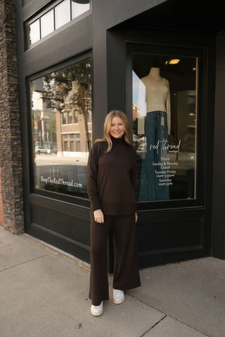 Sable Rib Sweatshirt, Chocolate Cherry by Z Supply *final sale - The Red Thread Boutique