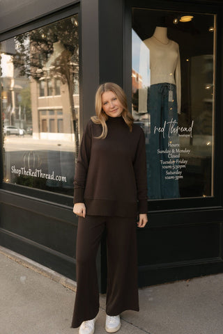 Sable Rib Sweatshirt, Chocolate Cherry by Z Supply *final sale - The Red Thread Boutique