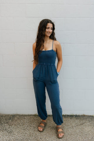 Santos Gauze Jumpsuit, Indigo by Z Supply *final sale - The Red Thread Boutique