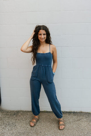Santos Gauze Jumpsuit, Indigo by Z Supply *final sale - The Red Thread Boutique