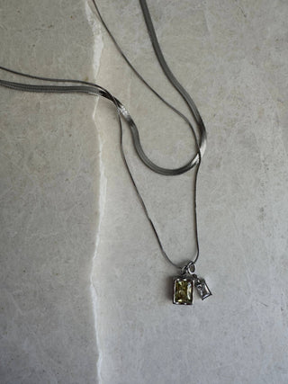 Sasha Layered Necklace Set: Silver - The Red Thread Boutique