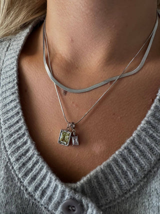 Sasha Layered Necklace Set: Silver - The Red Thread Boutique