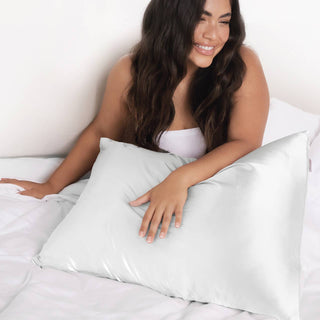 Satin King Pillowcase - Ivory - The Red Thread Boutique