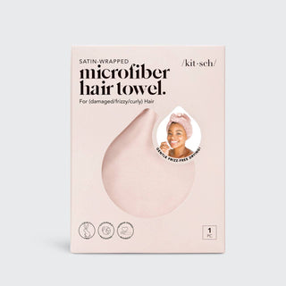 Satin - Wrapped Hair Towel - Blush - The Red Thread Boutique