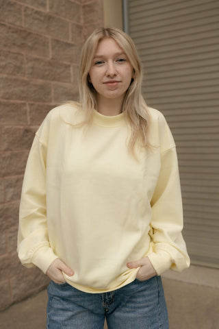 Scuba Mock Neck, Lemoncello - The Red Thread Boutique