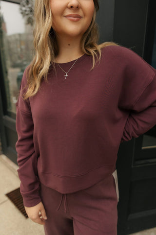 Scuba Pants, Dark Plum - The Red Thread Boutique