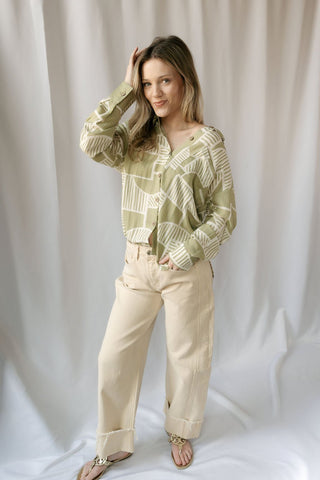 Sedona Cuffed Crop Barrel Jeans - The Red Thread Boutique