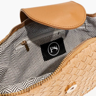 Selena Suede Flap Crossbody: Oat - The Red Thread Boutique