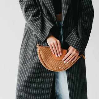Selena Suede Flap Crossbody: Oat - The Red Thread Boutique
