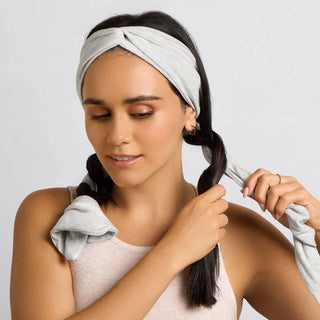 Set & Flow Heatless Curling Headband - Heather Gray - The Red Thread Boutique