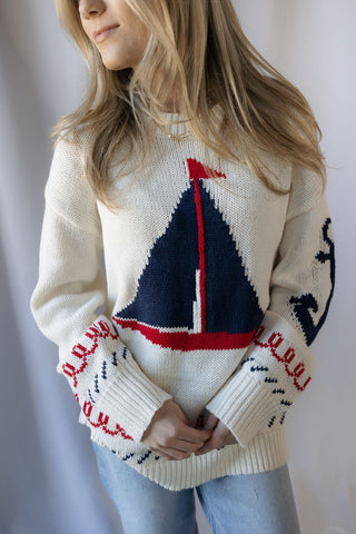 Set Sail Americana Graphic Sweater - The Red Thread Boutique