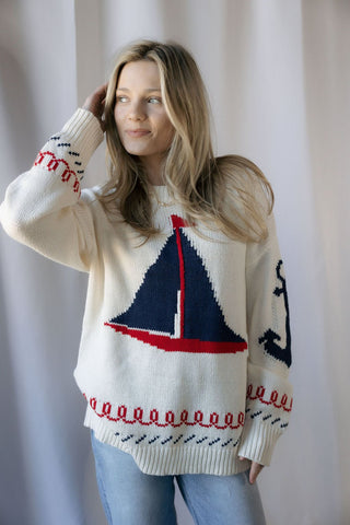 Set Sail Americana Graphic Sweater - The Red Thread Boutique