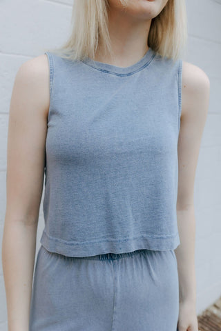Sloane Jersey Denim Tank, Medium Indigo by Z Supply *final sale - The Red Thread Boutique