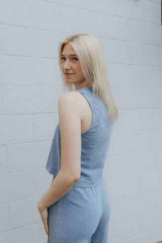 Sloane Jersey Denim Tank, Medium Indigo by Z Supply *final sale - The Red Thread Boutique