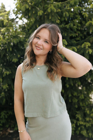 Sloane Jersey Tank, Avocado by Z Supply *final sale - The Red Thread Boutique