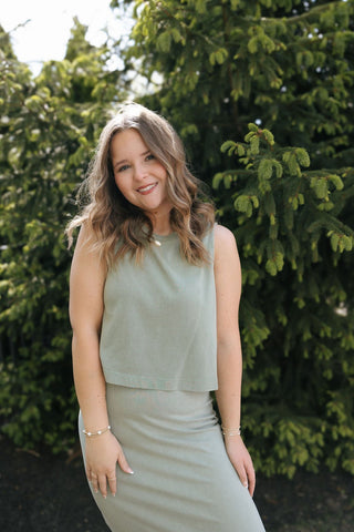 Sloane Jersey Tank, Avocado by Z Supply *final sale - The Red Thread Boutique