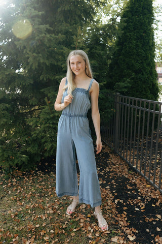 Solara Chambray Jumpsuit *final sale - The Red Thread Boutique