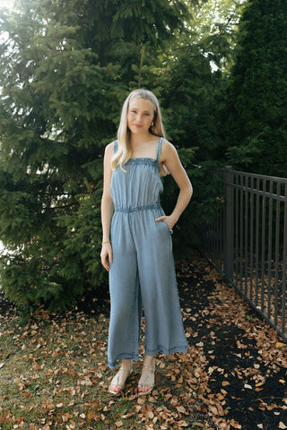 Solara Chambray Jumpsuit *final sale - The Red Thread Boutique