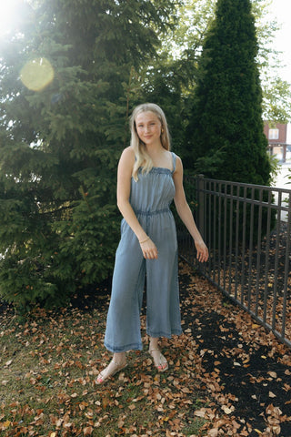 Solara Chambray Jumpsuit *final sale - The Red Thread Boutique