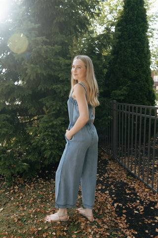Solara Chambray Jumpsuit *final sale - The Red Thread Boutique
